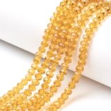 Perlin 120 pezzi perline di cristallo ceco boemo da 4mm, perline ceche CZ perline di vetro sfaccettato, rondelle sfaccettate, sferette, perline di vetro, 1 filo (marrone)