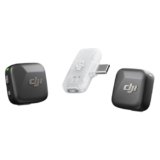 DJI Mic Mini (2 TX + 1 RX mobile), microfono lavalier wireless per iPhone 17/16/15 e Android/PC/tablet, plug-and-play, trasmissione fino a 300 m, ultraleggero, cancellazione attiva del rumore, vlog