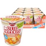 Nissin Cup Noodles Ramen Noodle Soup, Chicken, Microwaveable Paper Cup, 2.25 Ounce (Pack of 12)
