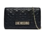Love Moschino BORSA QUILTED PU NERO+GALV.ORO