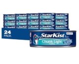 StarKist Chunk Light Tuna in Water, 5 oz (24 Pack) Canned Tuna Fish, Wild Caught, Gluten Free, Ready to Eat, Perfect for Salads, Keto Meals and Snacks, with 20g Protein & 90 Calories Per Serving