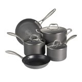Tramontina OnyxPro Hard Anodized Non Stick 8-Piece Cookware Set with Glass Lids, Pots and Pans Kitchen Set, Oven Safe