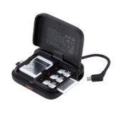 PGYTECH CreateMate Mini Custodia Lettore Di Schede Ad Alta Velocità, 2-in-1 SD4.0/Micro SD Portatile Archiviazione, Doppio Slot Trasferimento/USB 3.1/Type-C/OTG per Fotocamera/Telefono/ActionCam, Nero