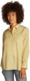 Tommy Hilfiger Donna Camicia Poplin Easy Fit Oversize, Multicolore (STP Citronella), 48