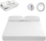 Lenzuolo Earthing Grounding in Cotone Organico con Fibra d’Argento – Connessione a Terra con Cavo e Adattatore – Riduzione Stress, Miglior Sonno ed Energia Rinnovata 200x200x30 cm)