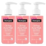 Neutrogena Oil-Free Pink Grapefruit Pore Cleansing Acne Wash and Daily Liquid Facial Cleanser with 2% Salicylic Acid Acne Medicine and Vitamin C, 6 fl. oz, 3 Pack