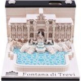 Calendario settimanale 3D 2026 – Fontana di Trevi | Il tuo calendario artigianale con modello cartaceo 3D architettonico integrato | Decorazione per scrivania creativa & figurina decorativa esclusiva