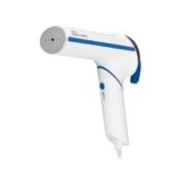 Polti Vaporella Vertical Styler GSM50B, Ferro da Stiro Verticale Portatile con Manico Pieghevole, Riscaldamento in 30 Sec, Bianco e Blu