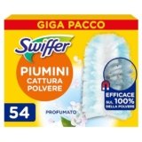 Swiffer Duster Piumini Cattura Polvere, 54 Piumini, Cattura e Intrappola Polvere e Sporco, Con Profumo Ambi Pur, Raggiunge I Punti più Difficili della Casa, Maxi Formato
