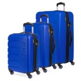 SwissGear 7366 Signature Hardside Expandable Luggage with Spinner Wheels, TSA Lock, Cup-Holder, Cobalt, 3-Piece Set (19/23/27)