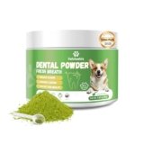 Vetriuntrix Dog Teeth Cleaning Powder, Dental Powder for Dogs Teeth & Tartar Remove & Plaque Off, Breath Freshener for Dogs with Natural Plants Blend and Probiotics, 45g Portable Size