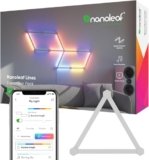 Nanoleaf Lines 60 Degrees Expansion Pack, 3 Barre LED Aggiuntivi RGBW Smart Modulari – Applique da Parete Interno Modulari, Luci Led 16M Colori WiFi, Funziona con Alexa, Sincronia Musica e Monitor