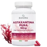 Bandini® Astaxantina pura 18 mg per capsula | 90 capsule – 3 mesi di scorta | Potente antiossidante naturale da alga Haematococcus Pluvialis – Natural Astaxantina, Senza magnesio stearato, Senza OGM