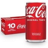 Coca-Cola Fridge Pack Soda Soft Drinks, 7.5 fl oz Cans, 10 Pack – Mini Soda Cans