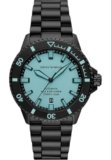 Emporio Armani Orologio Analogico Meccanico a Carica Manuale Uomo con Cinturino in Acciaio Inossidabile AR60084, Blu e Nero, 42.5 mm