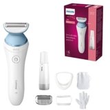 Rasoio da donna Philips Serie 8000 – Rasoio cordless con 5 accessori inclusi Guanto esfoliante, pettine rifinitore (Modello BRL166/91)