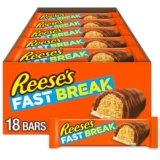 REESE’S FAST BREAK Peanut Butter Nougat Candy Bars, 1.8 oz (Pack of 18)