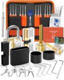 Set Grimaldelli da 30+4 Pezzi, Eventronic Grimaldelli Professionali con 4 Trasparente Serratura Lucchetto Grimaldelli, Lockpicking Set per Fabbri Principianti ed Esperti