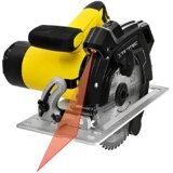 TROTEC Sega circolare a mano PCSS 10‑1400 – sega circolare 1.400 Watt, profondità di taglio massima 65 mm, 2 lame, luce guida laser