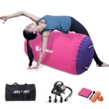 AKSPORT Air Roll Ginnastica Artistica Rullo d’aria da ginnastica con pompa ad aria per uso domestico/yoga/cheerleading/tumbling/back walkover