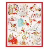 Hallmark Dr. Seuss’s How The Grinch Stole Christmas! Throw Blanket (Storybook Scenes), 50×60