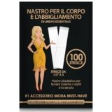 Linda’s Essentials Nastro biadesivo Extra forte per tessuti Fashion Tape (confezione da 100), biadesivo trasparente per scollature, spalline, orli