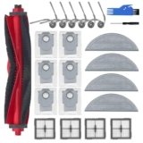 Set di Accessori per Roborock Q10 S5+, per Roborock Q10 S5 Robot Aspirapolvere, 1 Spazzola Principale, 4 Filtri Hepa, 4 Asciugamani, 6 Sacchi di Polvere, 6 Seitenbürsten