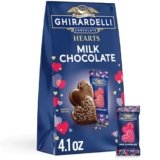 GHIRARDELLI Milk Chocolate Hearts – Individually Wrapped Valentine’s Candy with Creamy Milk Chocolate, 4.1 oz Bag