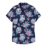 STAR WARS Boy’s Retro Prints Button Down Shirt – Blue / R2-D2 – X Large