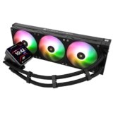 TR Grand Vision 360 ARGB – Raffreddatore CPU nero AIO PC 360, sistema di raffreddamento ad acqua, display LCD IPS con risoluzione 480 x 480 per pompa ad alte prestazioni AM4/AM5, Intel LGA1700/1851