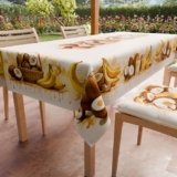 PETTI Artigiani Italiani – Tovaglia Antimacchia Rettangolare Copritavolo Cucina Disegno Frutta Cocco e Banana (140×300 cm) 100% Made in Italy