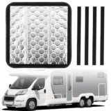 AUTOUTLET Magnetic RV Window Shade 16.25″x16.25″, Blackout Camper Window Cover with Reflective Silver Coating, UV Protection & Privacy for Trailer, Motorhome, Caravan