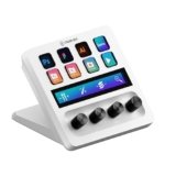 Elgato Stream Deck + White, mixer audio, produzione live e controller da studio, per streaming, gaming, con striscia tattile personalizzabile, manopole e tasti LCD, compatibile con Mac, PC