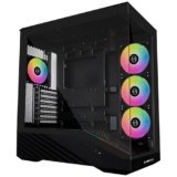 Lian Li V100 Case per computer a mezzatorre – Nero, supporto ATX, pannello frontale a rete, vetro temperato, USB-C, pannello laterale senza utensili