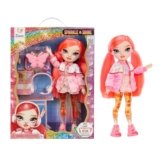 Rainbow High Sparkle & Shine Doll – Dawn – Bambola Fashion di 28 cm con Capelli Rosso Corallo e Bolle Magiche Sulle Gambe, Colore, Stile, Gioco, Collezionabile, Età 4-12 anni