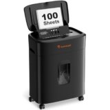 Bonsaii Distruggidocumenti, taglio micro-particellare P4, alimentazione automatica fino a 100 fogli, sistema anti-intasamento, 30 min continuo, contenitore da 16L – Per ufficio e casa, C231-D
