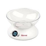 Girmi PS04 Bilancia da Cucina Elettronica, Capacità ciotola 1,8 Litri, Display Alta Luminosità, Autospegnimento, Funzione Tara, Bianco
