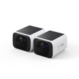 eufy Security SoloCam S220 2-Cam Pack, Solar Security Camera, Wireless Outdoor Camera, Continuous Power, 2K Resolution, Wireless, 2.4 GHz Wi-Fi, No Monthly Fee, HomeBase 3 Compatible