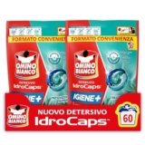 Omino Bianco Idrocaps – Detersivo Lavatrice in Capsule Igiene, 60 Lavaggi, Efficace a Basse Temperature, Profumo Freschezza Alpina, 30 Caps x 2 Confezioni
