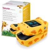 Beurer PO 13 Kids, Pulsossimetro per bambini, misurazione rapida del polso e della saturazione di ossigeno, piccolo formato, allineamento automatico del display, con custodia