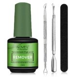 Remover Solvente Per Smalto Semipermanente,Levasmalto Rimuovi Semipermanente Unghie,Togli in 5 Minuti,Rimozione Per Shellac Gel Polish,con Lime per Unghie e Raschietti per Smalto e Spingi Cuticole