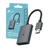 TP-Link UA430 Lettore di Schede, USB 3.0 Type-A a SD & microSD fino a 2TB, UHS-I 200 MB/s, Adattatore OTG per SD/TF/SDHC/SDXC/MicroSD/MicroSDXC, Compatabile con PC, Laptop