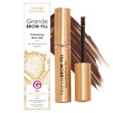 Grande Cosmetics GrandeBROW-FILL Volumizing Brow Gel with Fibers & Peptides, for Natural & Fuller-Looking Eyebrows – Dark (0.14 fl oz)