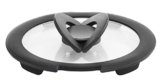 Lagostina Ingenio Induction Coperchio in Vetro e Silicone, 16 cm, Nero e Trasparente