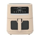 Tognana, Friggitrice ad aria 8L, doppia resistenza, display digitale, timer, 80-200°C, finestra, 2000W, Champagne