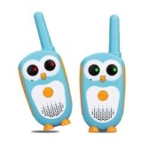 Retevis RT30 Walkie Talkie Bambini, Walkie-Talkie Bambini Gufo Blu, LCD a Lungo Raggio, Occhi LED, Regalo Bambino 3 4 5 Anni Regali Giocattoli, Regalo, Giochi Bambinaz (1 Coppia)