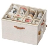 SONGMICS Organizer Scarpe, per 16 Paia, Scatola Contenitore Scarpe, Maniglie, con Coperchio Trasparente, Regolabile, per Armadio, Beige Cappuccino LSP555K01