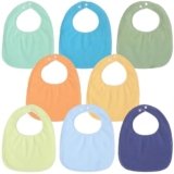 Eulihent 8 Pezzi Bavaglini Neonato, Bavaglino Neonato Cotone, Bavaglini Regolabili per Bambini e Bambine