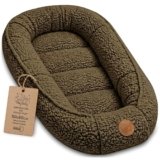 Nido Neonato Riduttore Letto boucle 90×50 cm – Babynest Portatile per Culla Lettino Morbido Coccola Cocoon Bimbo Bimba Camera Neonati Marrone