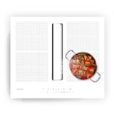 Klarstein Chef-Fusion – Piano a Induzione con Cappa Integrata, 7200W/Boost 8400W, 590 m³/ora, Efficienza Energetica A, Vetro & Acciaio Inox, Timer 99 Min, Funzione Keep-Warm, Blocco per Bambini